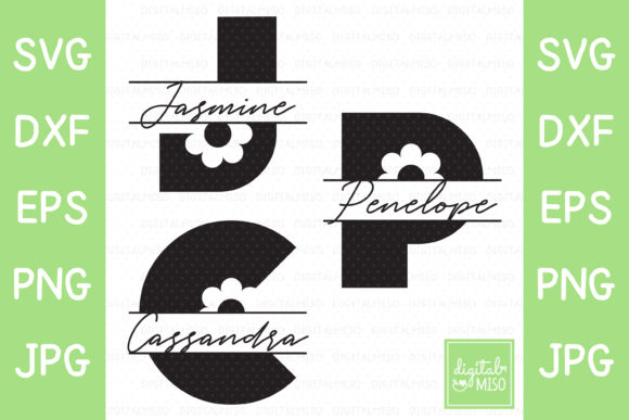 A-Z Floral Block Monogram Bundle for Graphics and Crafts
