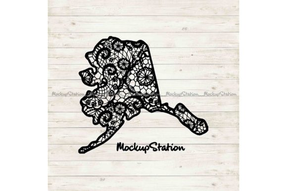Alaska Mandala AK Floral Lace Graphics for Crafts