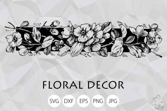 Floral Decor Design Element Cut File