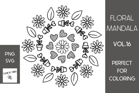 Floral Mandala Vol.16 Graphics and Coloring Pages Review