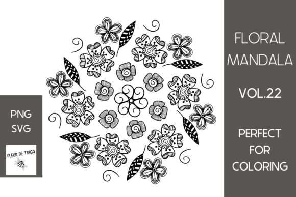 Floral Mandala Vol.22: Premium Graphics and Coloring Pages for Makers