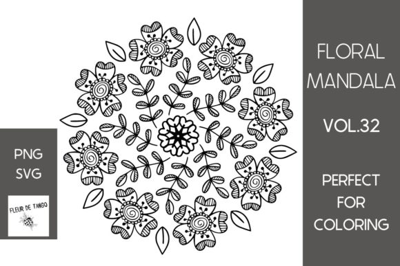 Floral Mandala Vol.32 Graphics and Coloring Pages Review
