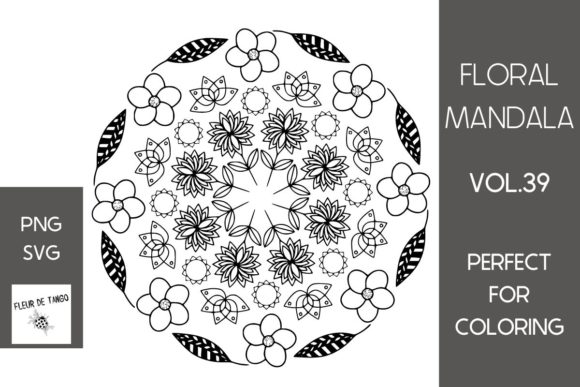 Floral Mandala Vol.39 Review: A Versatile Graphic and Coloring Page Asset