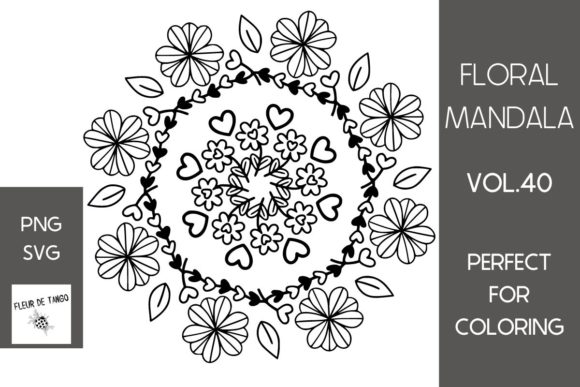 Floral Mandala Vol.40: Premium Graphics and Coloring Pages for Crafters
