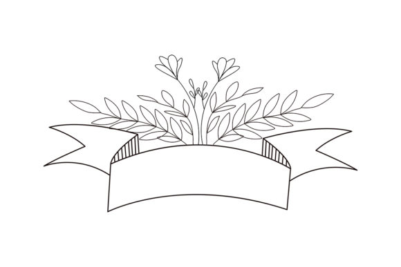 Floral Ribbon Banner No.8: A Designer's Review for Crafts and Graphics