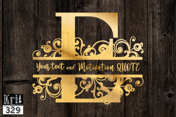 Floral Vine Alphabet Split Monogram E Graphics for Crafts