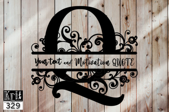 Floral Vine Alphabet Split Monogram Q: Graphics and Crafts Review