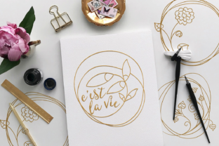 Foil Quill Floral: Premium Graphics for Crafts and Branding
