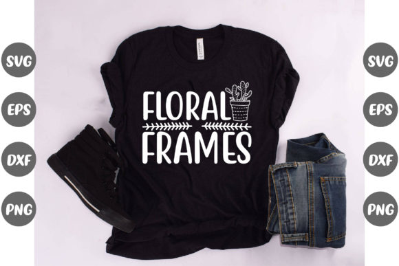 Garden Design, Floral Frames: Premium Graphics for T-Shirt Designs
