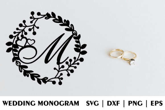 Letter M of Wedding Decorative Monogram for Crafts and Graphics