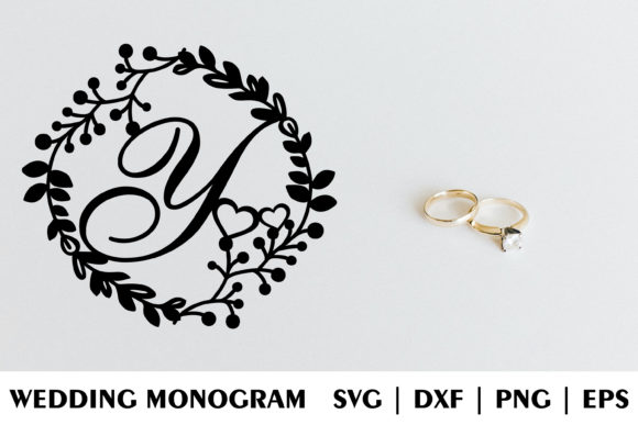 Letter Y of Wedding Decorative Monogram for Graphics and Crafts