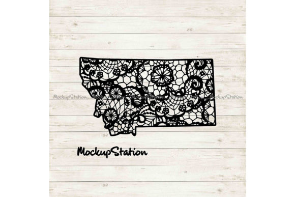 Montana Mandala MT State Floral Graphics for Crafts