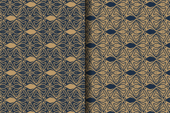Outline Geometric Pattern Blue Brown: A Graphics Review for Publishers