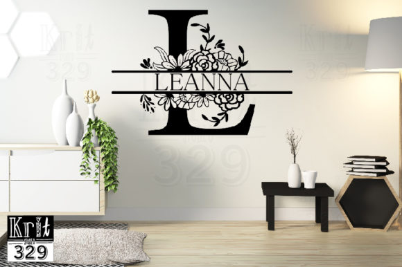 Split Monogram L Botanical Border SVG Review for Graphics & Crafts