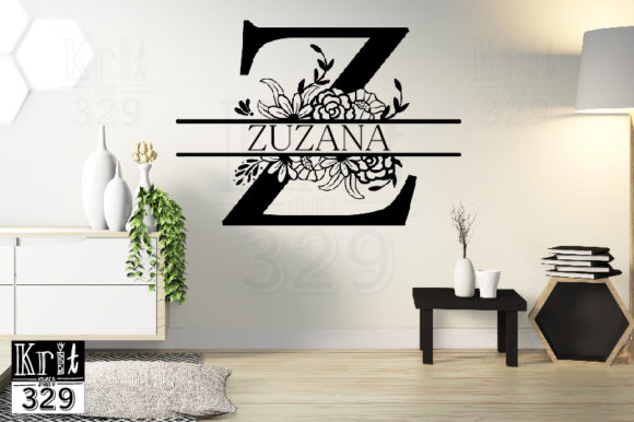 Split Monogram Z Botanical Border SVG Review