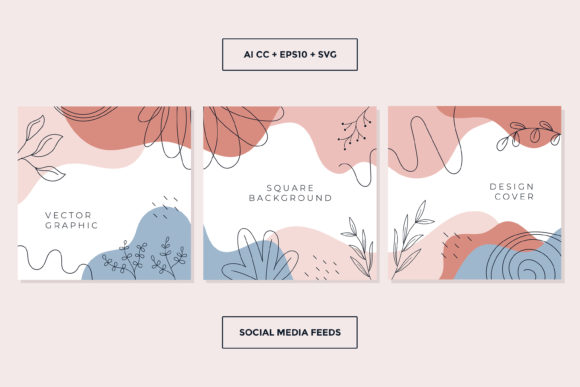 Trendy Abstract Square Cover Template for Graphics and Graphic Templates